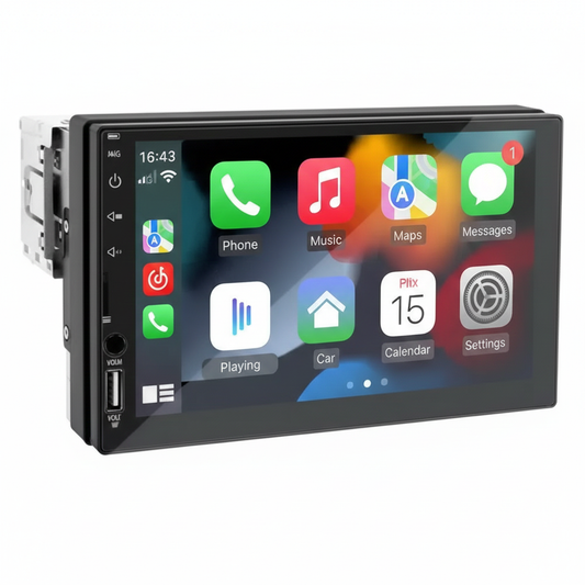 Autoradio 1 DIN Universel hippcron 7" | Écran Tactile Carplay Android Auto Filaire