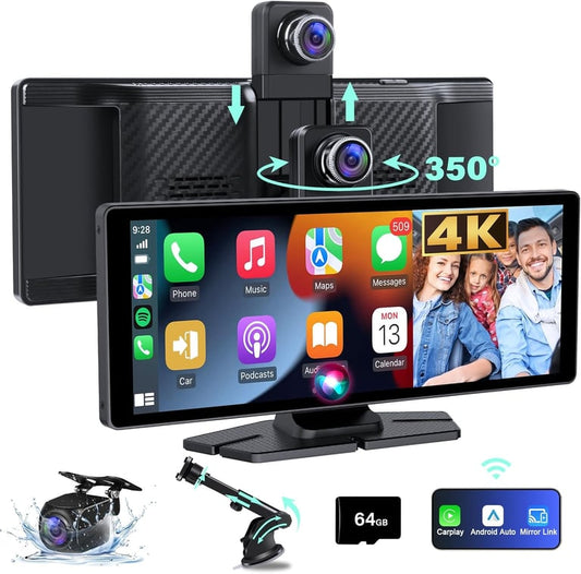 CarPlay/Android Auto sans fil avec caméra 4K – AirView Auto